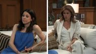 Kristina and Alexis talking about Drew and Nina's "affair" on General Hospital | Image: ABC